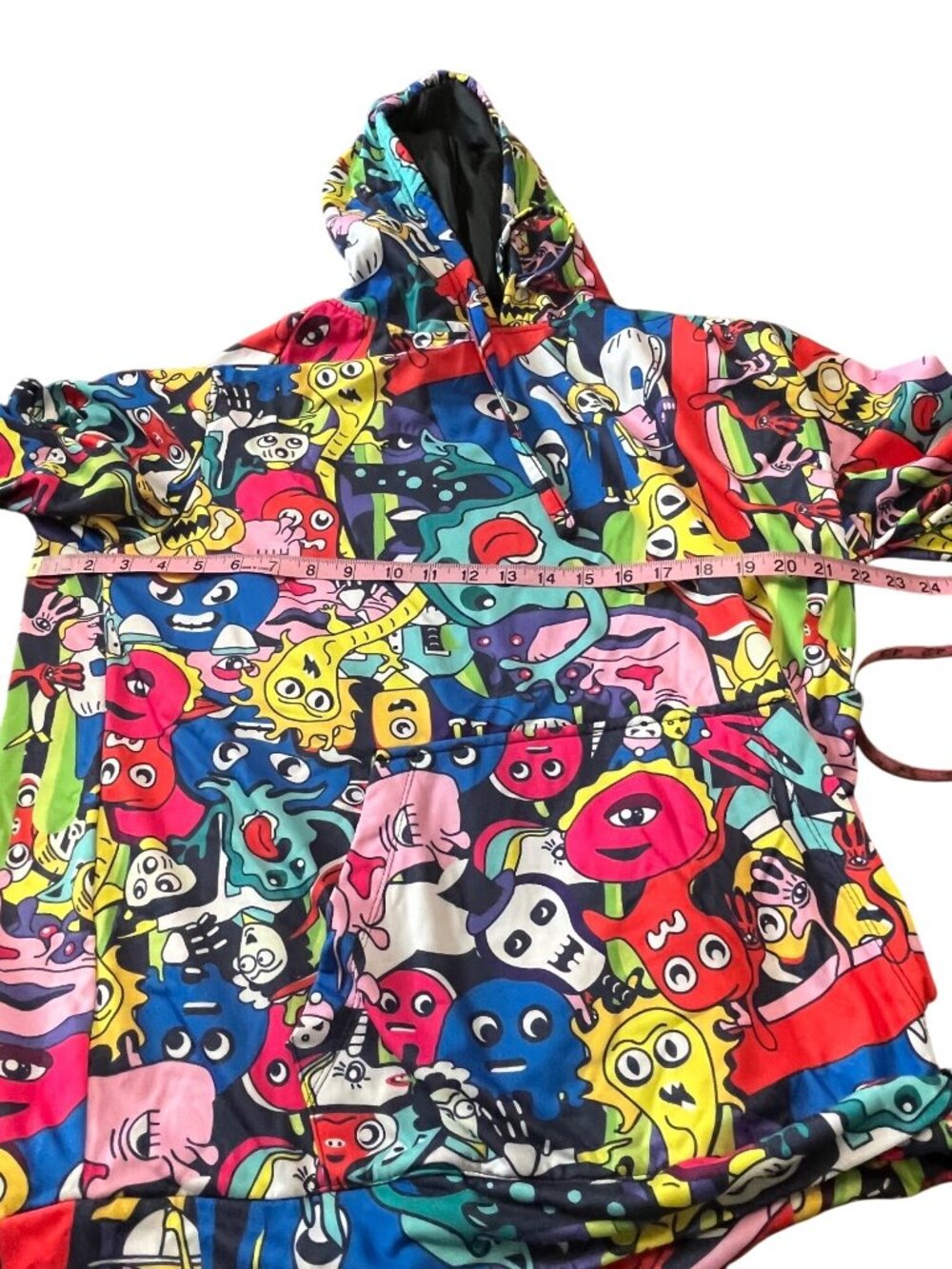 Mens Colorful Cartoon Graffiti Graphic Hoodie Sz-Large Fresh Prints Tokyo Drill - Picture 7 of 7